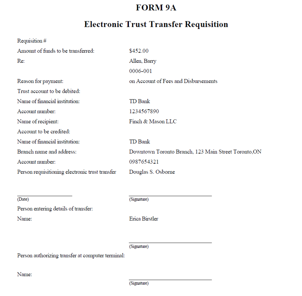 Picture of: Print Form A (Ontario) – CosmoLex Support